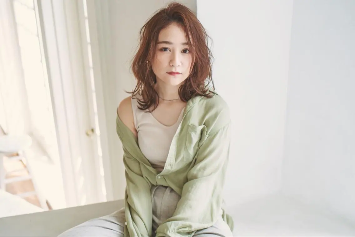 セミロング ヘアカラー トリートメント 【髪質改善】 梅田　聡のヘアスタイル
