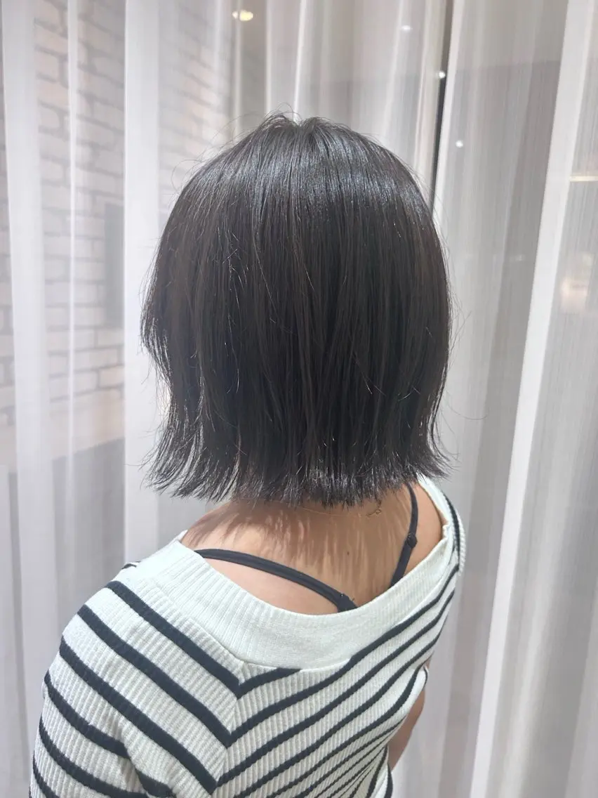 ミディアム ボブ 🤎オリーブカラー× パーマ特化💫森口のヘアスタイル