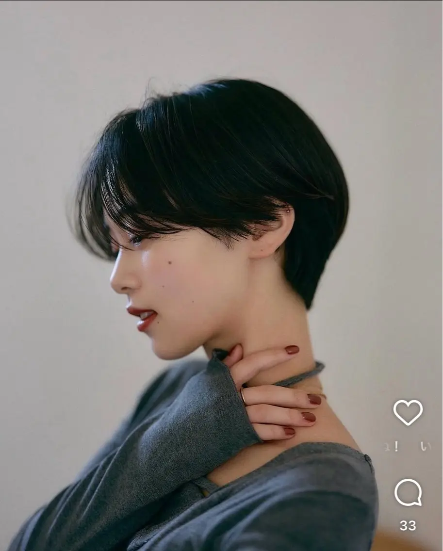 ショート カットモデル ヨネダのヘアスタイル