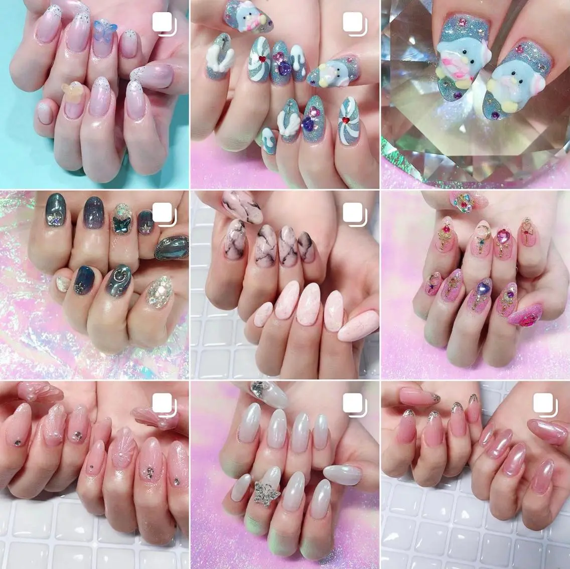 ネイル 渋谷／チップ長さ出し 👑アプレgel-xのネイルデザイン