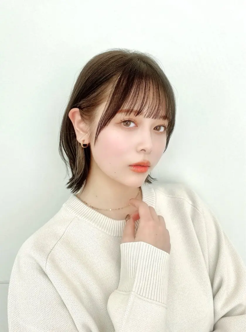 ミディアム カラー ボブ くびれヘア カット ヘアカラー 🍀本格ヘッドスパ 👑髪質改善🍀英司のヘアスタイル