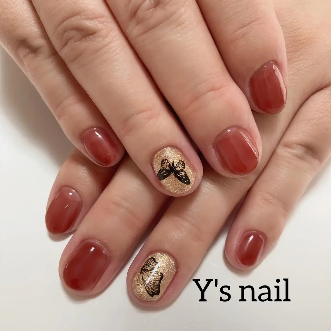 ネイル ワンカラーネイル 手書きが得意🖌️ Y’s  nailのネイルデザイン