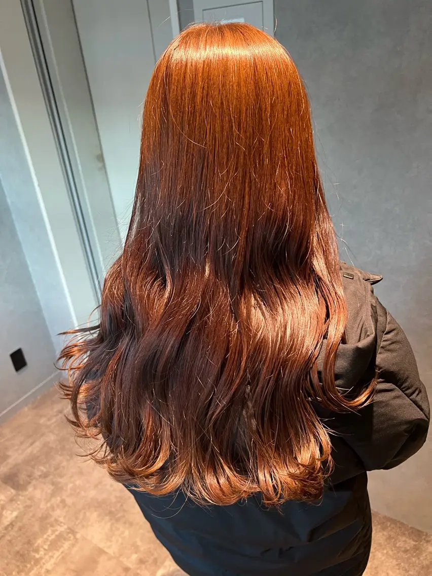 ロング カラー カット ヘアカラー トリートメント 安岡 稜太のヘアスタイル