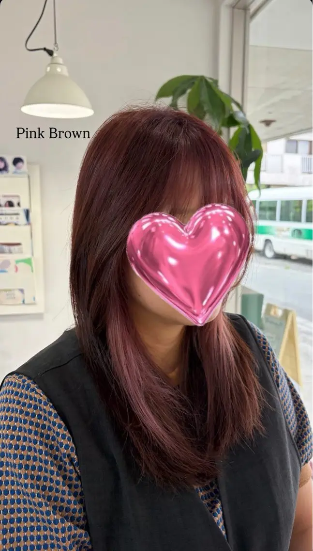 セミロング カラー 浅尾 友菜のヘアスタイル