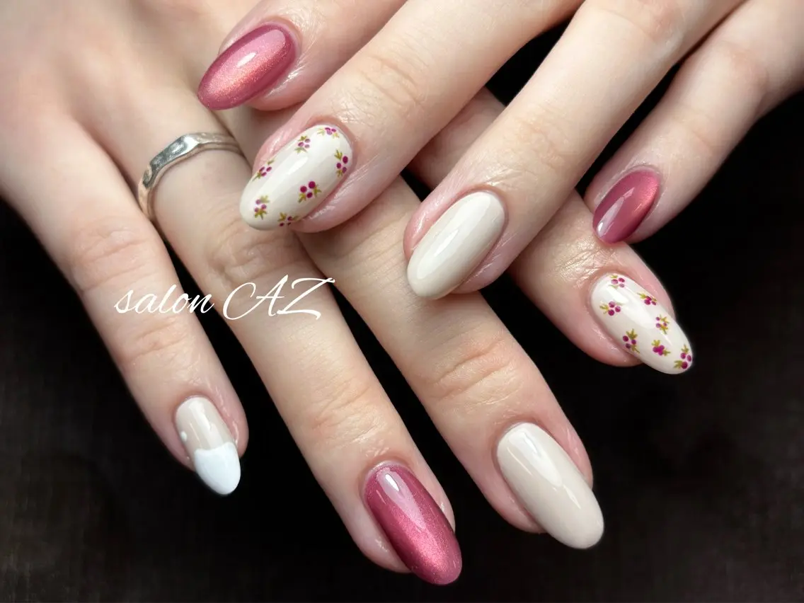 ネイル アートネイル 長さ出し フットネイル フレンチネイル ジェルネイル ハンドネイル salon AZのネイルデザイン