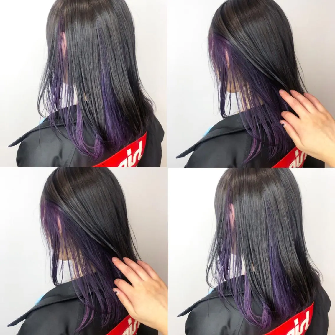ロング カラー インナーカラー パープルカラー ウルフカット ハッシュカット/七海のヘアスタイル