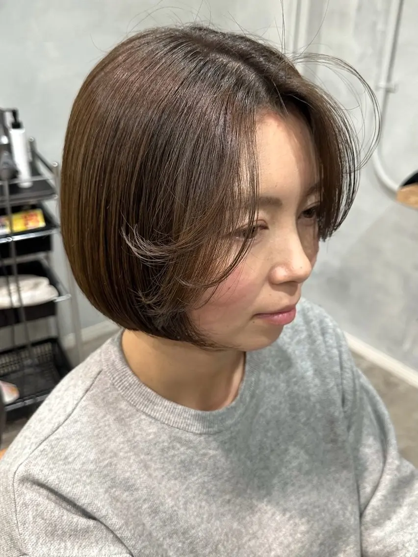ミディアム カット トリートメント 大久保 優香のヘアスタイル