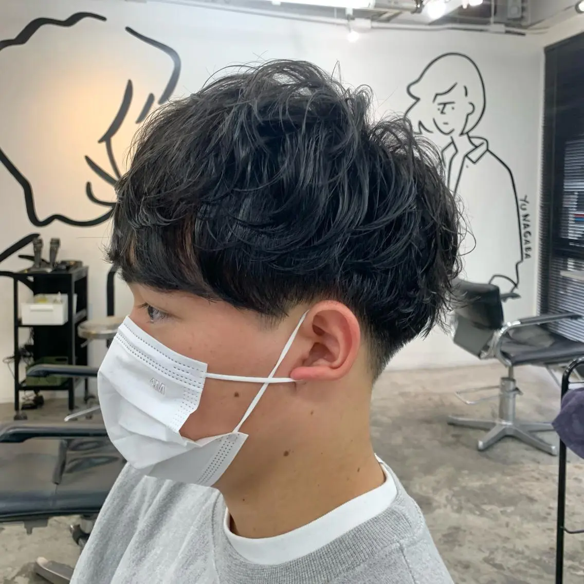 ショート パーマ メンズ メンズパーマ カット パーマ メンズ特化美容師/ 藤戸 椋のヘアスタイル