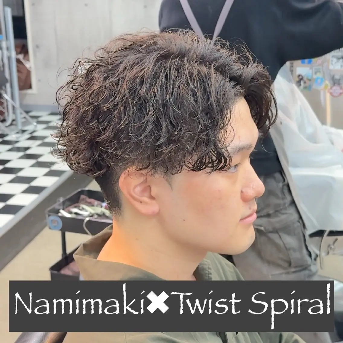 ミディアム パーマ ヘアアレンジ メンズ MENIN メンズ サロン 望月 涼太のヘアスタイル