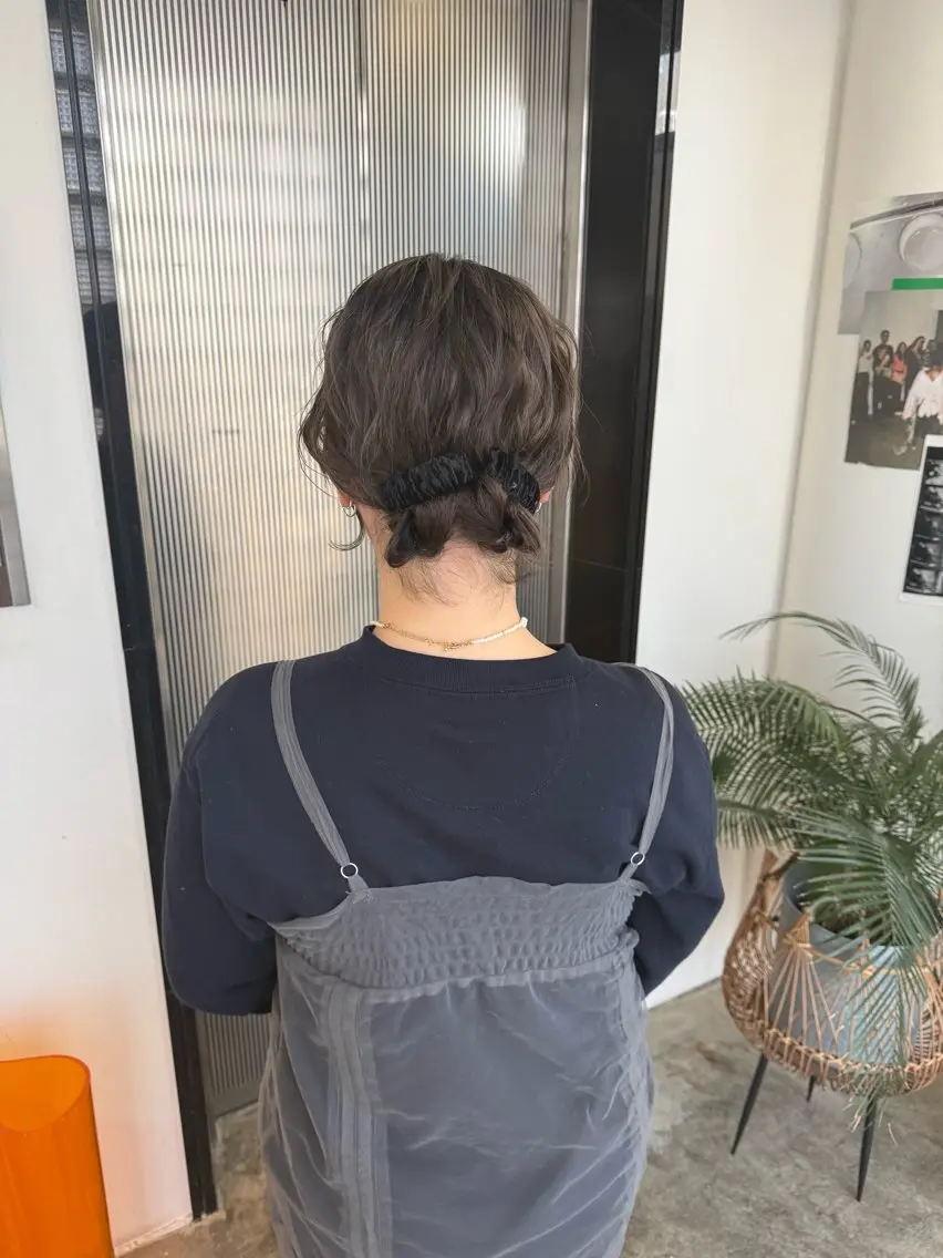 ヘアアレンジ ボブ ヘアセット 🟡ひろの/ツヤ カラー/髪質改善🟡のヘアスタイル