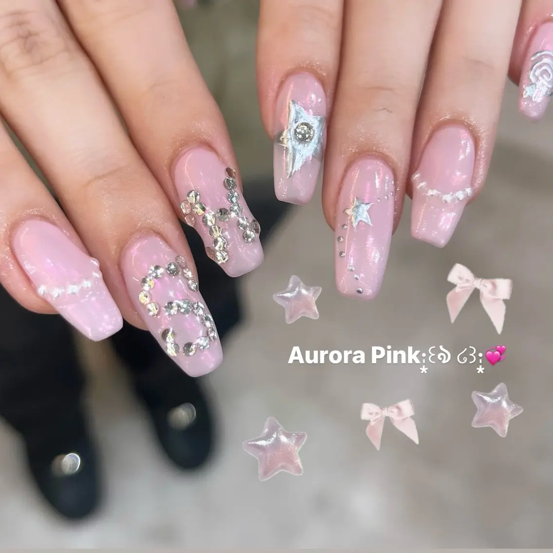 ネイル オーロラネイル ピンク Ibuki 🎀仙台パルコ🎀のマツエク・マツパデザイン