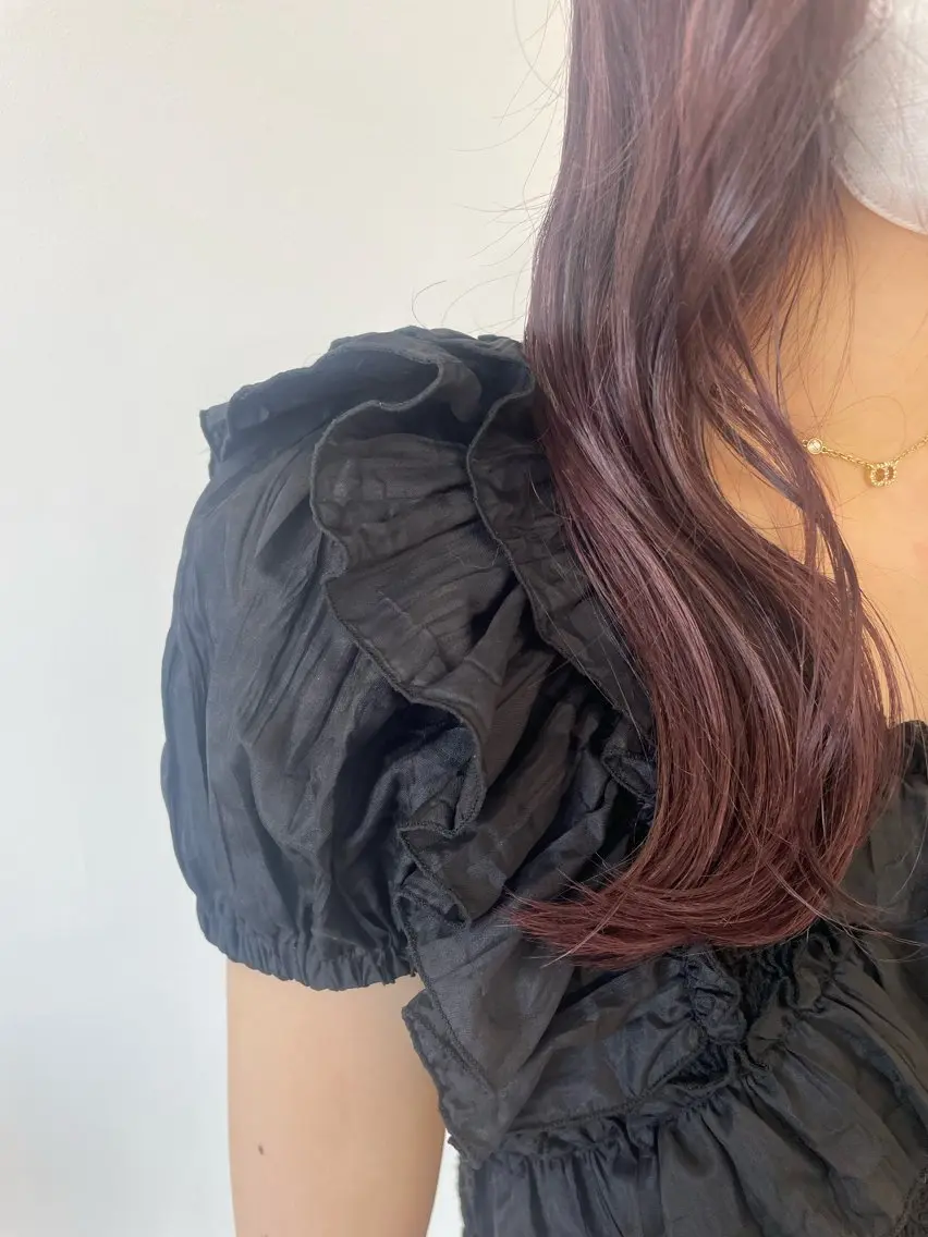 カラー ボルドーカラー 松原香乃 撮影モデル募集のヘアスタイル