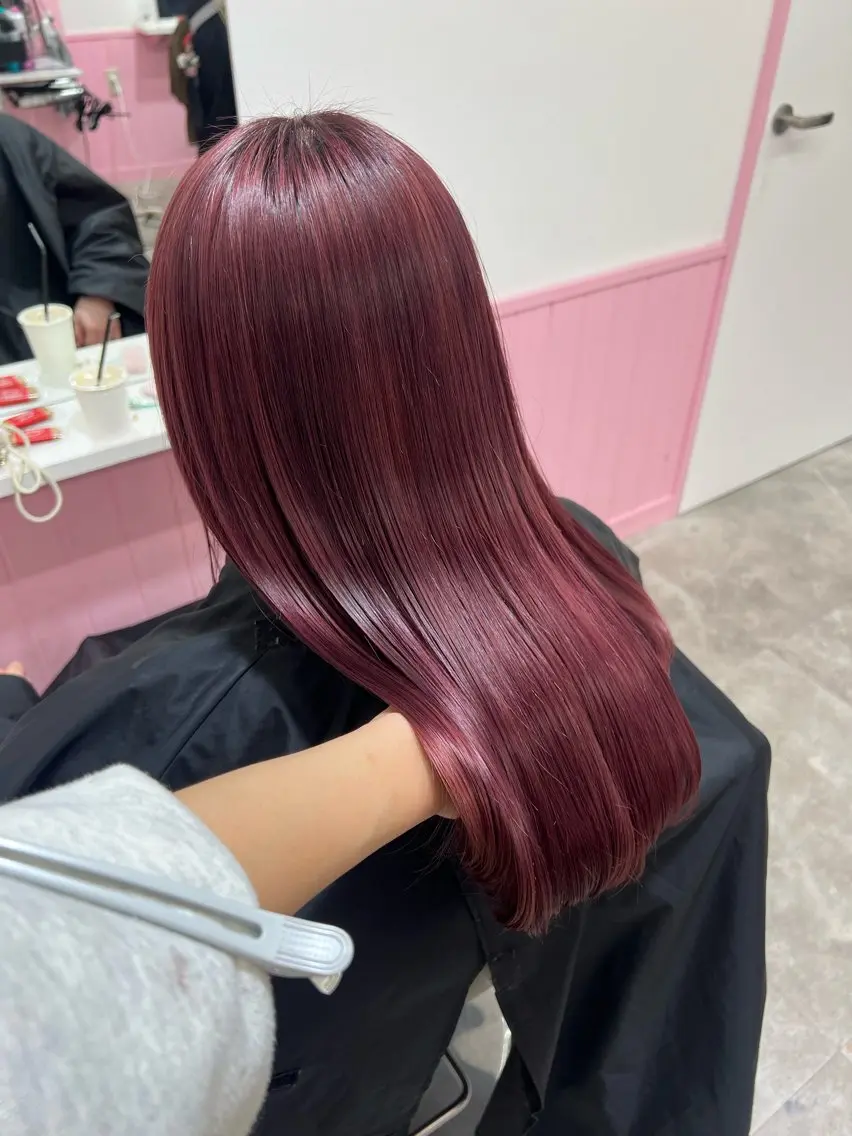 ロング カラー 髪質改善 🎀ダブルカラー/ ピンク×ガーリー🎀のヘアスタイル
