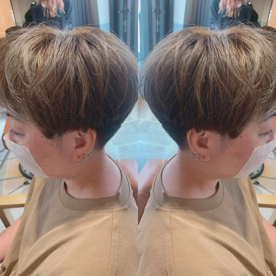 ショート カラー ベージュカラー シルバー シルバーベージュ ショートヘア 韓国🇰🇷 ✂︎hair 内田愛のヘアスタイル