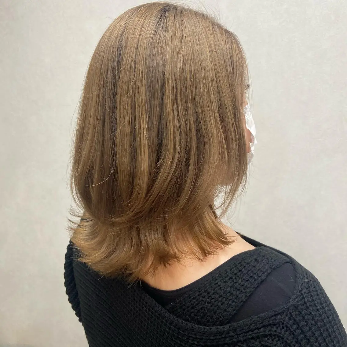 ミディアム カラー ブリーチ イルミナカラー トリートメント コテ巻き風パーマ★ はるさんのヘアスタイル