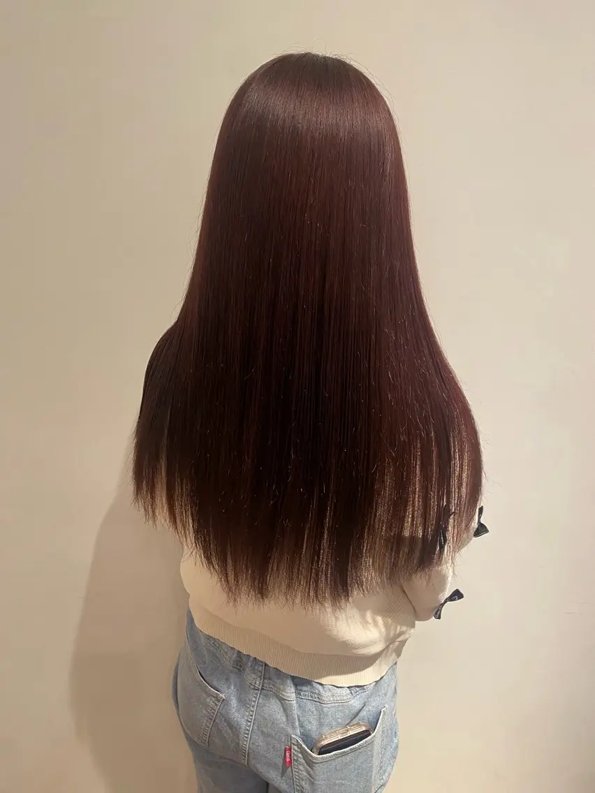 ロング カラー ブラウンカラー ピンクカラー ピンクブラウン reimi 表参道🍒のヘアスタイル