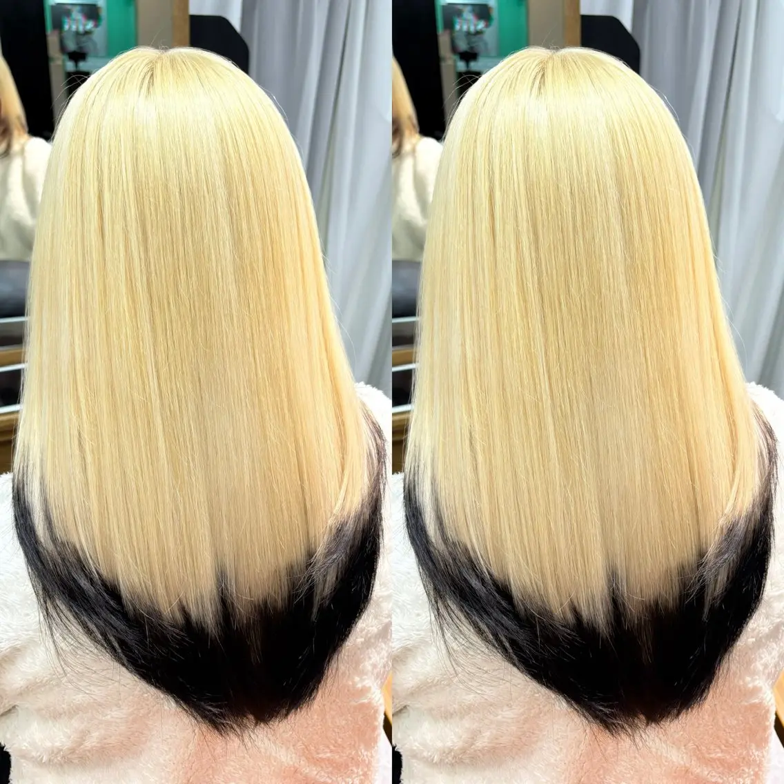 ロング カラー ブロンド デザインカラー ホワイトブロンド ヘアカラー なんば、心斎橋🍓 ハイトーンnicoのヘアスタイル
