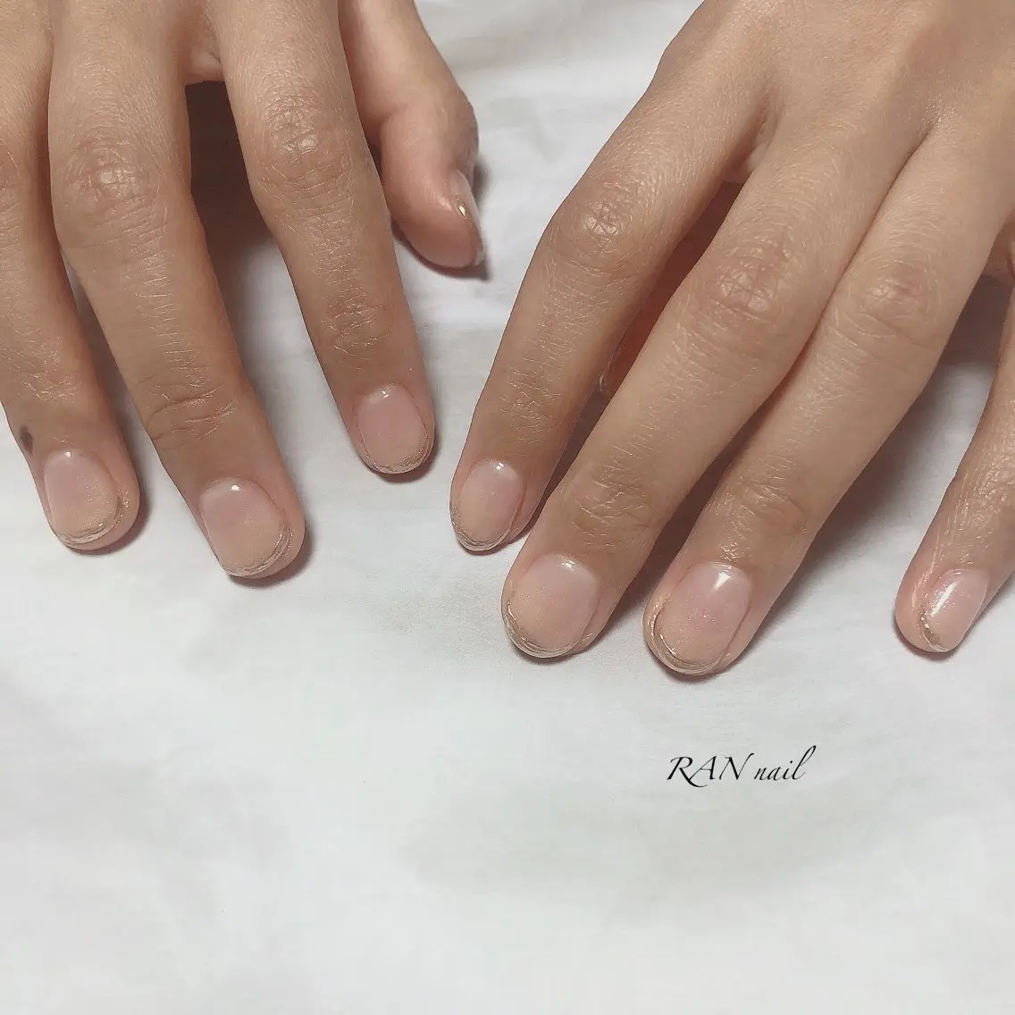 ネイル ジェルネイル グラデーション ミラーネイル オフィスネイル パラジェル RAN nailのネイルデザイン