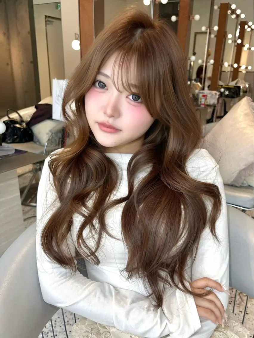 ロング ヘアカラー トリートメント 🎀ダブルカラー/ 透明感カラー/翼🎀のヘアスタイル