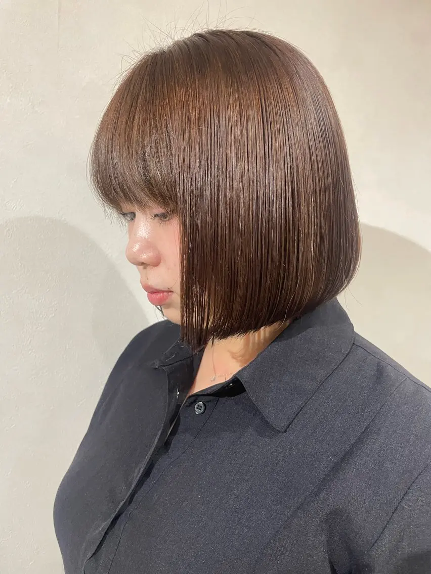 縮毛矯正 天王町×艶感 カラー 🍒サヤ🍒のヘアスタイル