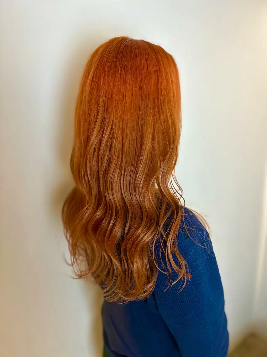 ロング カラー オレンジ 🌷韓国ヘア🌷 sunc🌷AMIのヘアスタイル