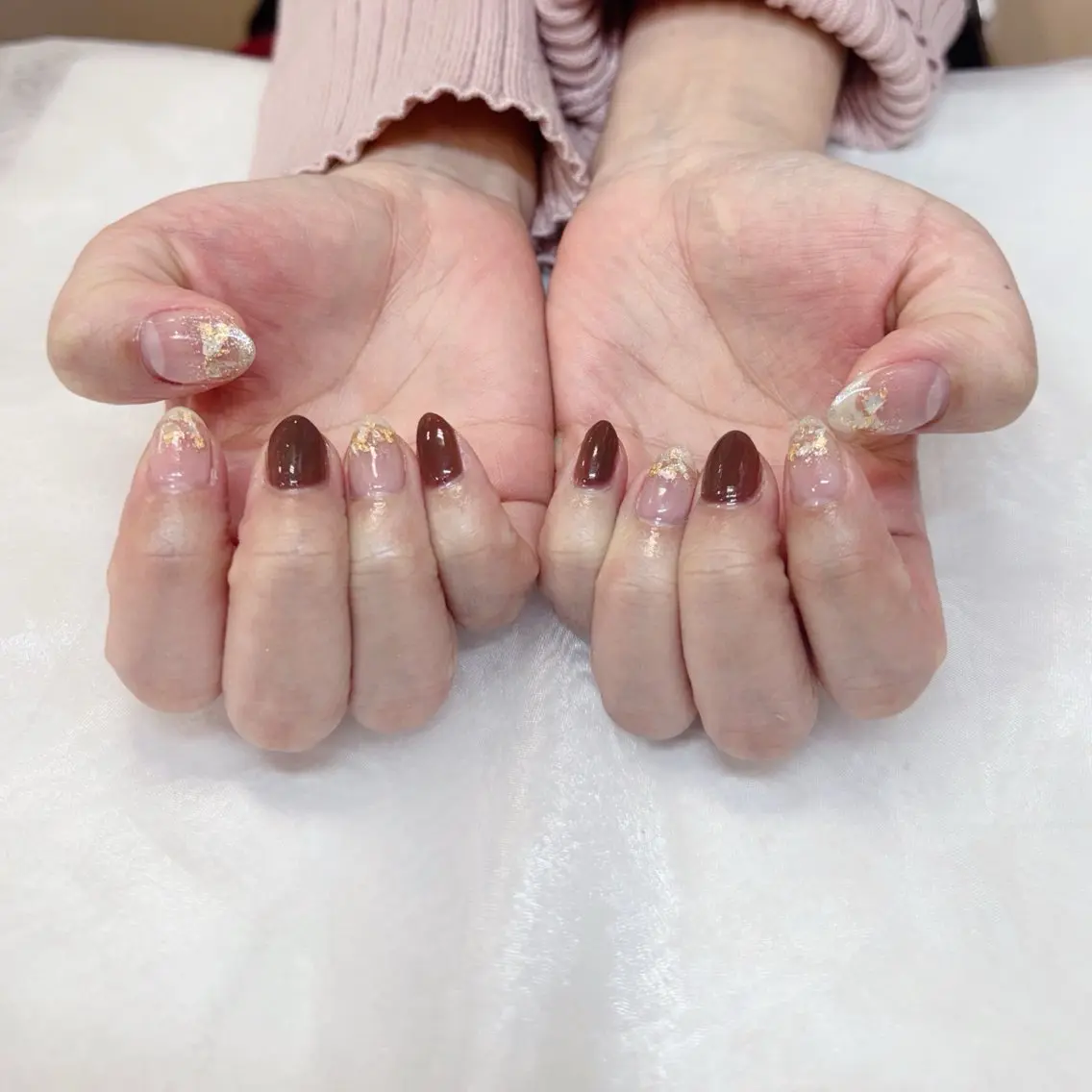 ネイル キラキラネイル ニュアンスネイル オフィスネイル maruyasu. yのネイルデザイン