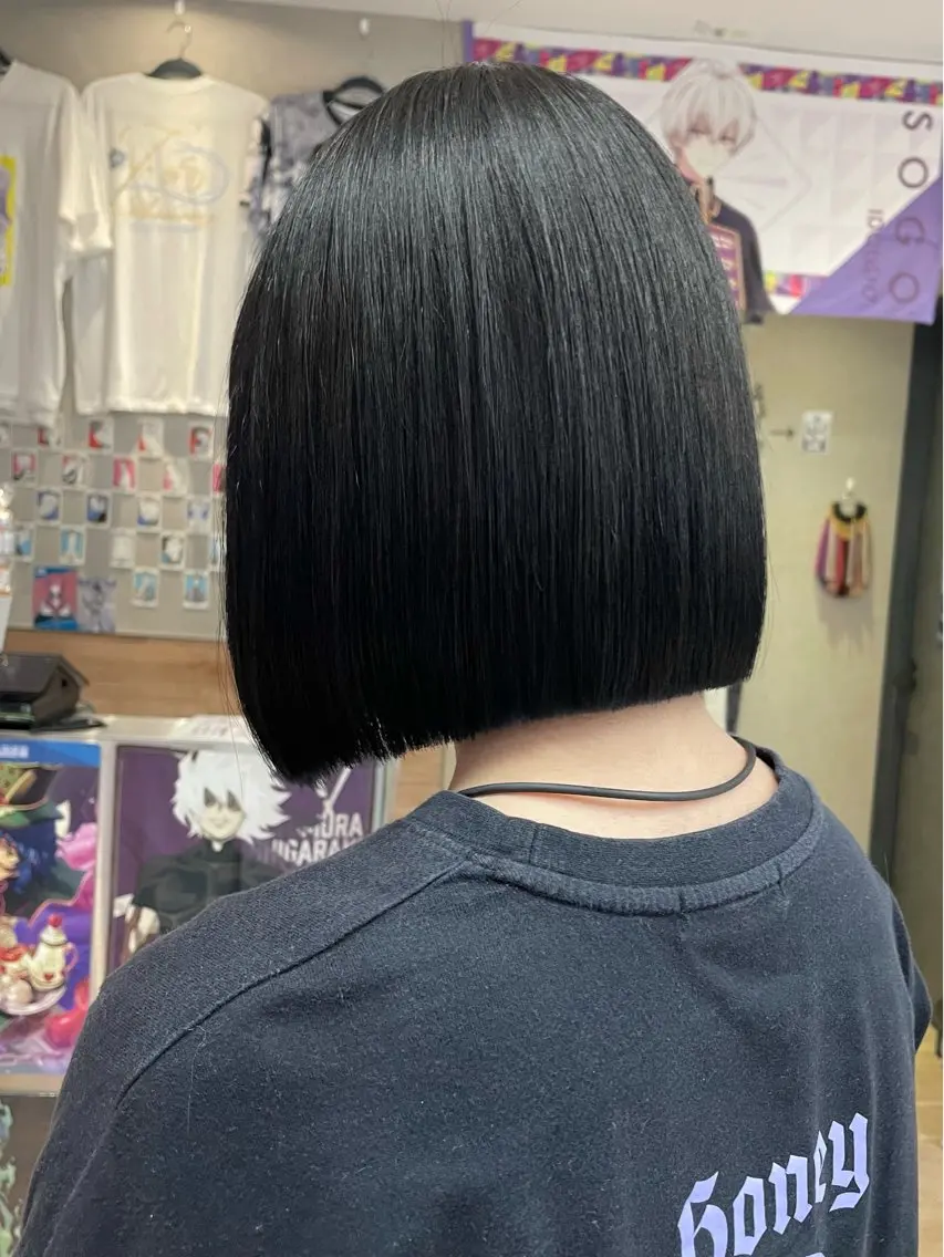 ミディアム ボブ カット トリートメント 似合わせカット/ デザインカラー🦄のヘアスタイル