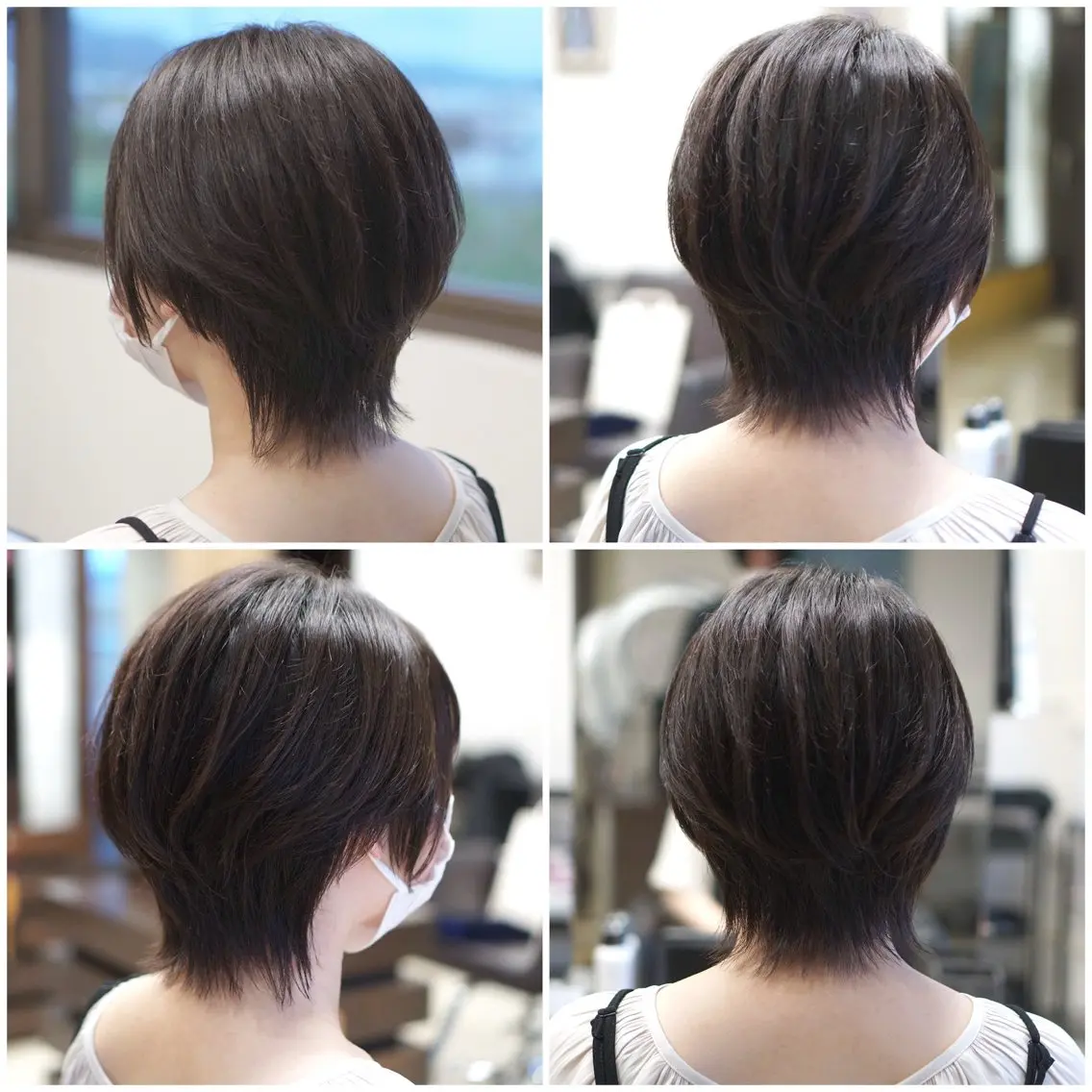 ミディアム 外ハネヘア ウルフカット 中島 剛のヘアスタイル