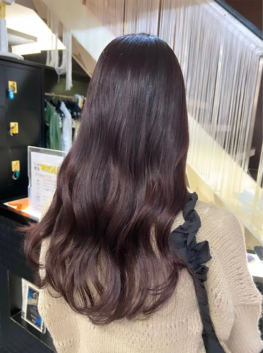 ロング カラー ベージュカラー ブリーチ ブラウンカラー カシス ダブルカラー カット ヘアカラー トリートメント 艶髪 ♡Tomiyaのヘアスタイル