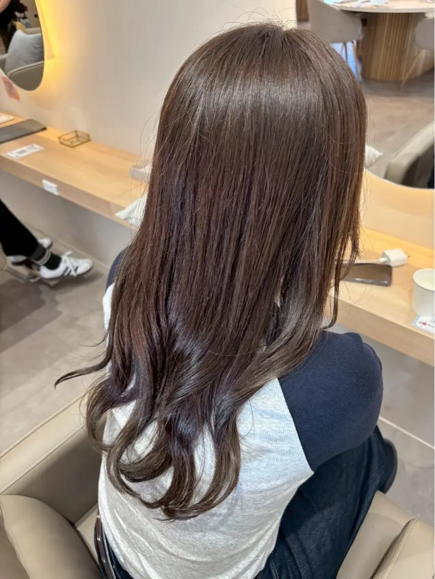セミロング カラー ヘアカラー トリートメント aiko🥣🧚🏻 【blanc】のヘアスタイル