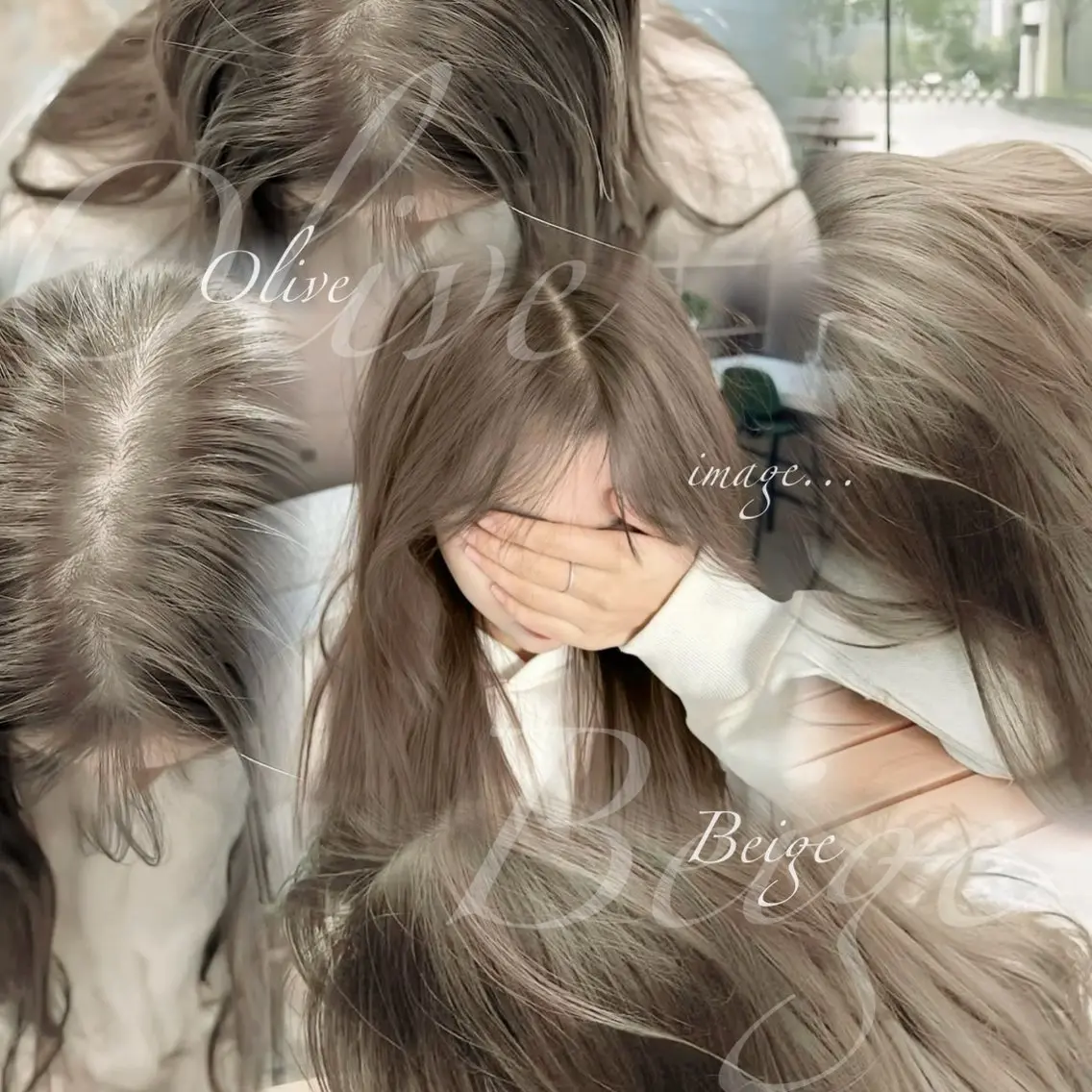 ミディアム カラー ヘアカラー トリートメント ヘッドスパ ヘアセット 赤みなし ×透明感🫧YUNAのヘアスタイル
