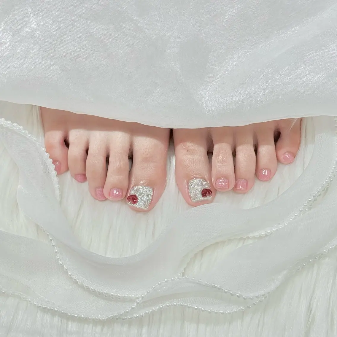 ネイル フットネイル ✩.*🎀 aoi🎀のネイルデザイン