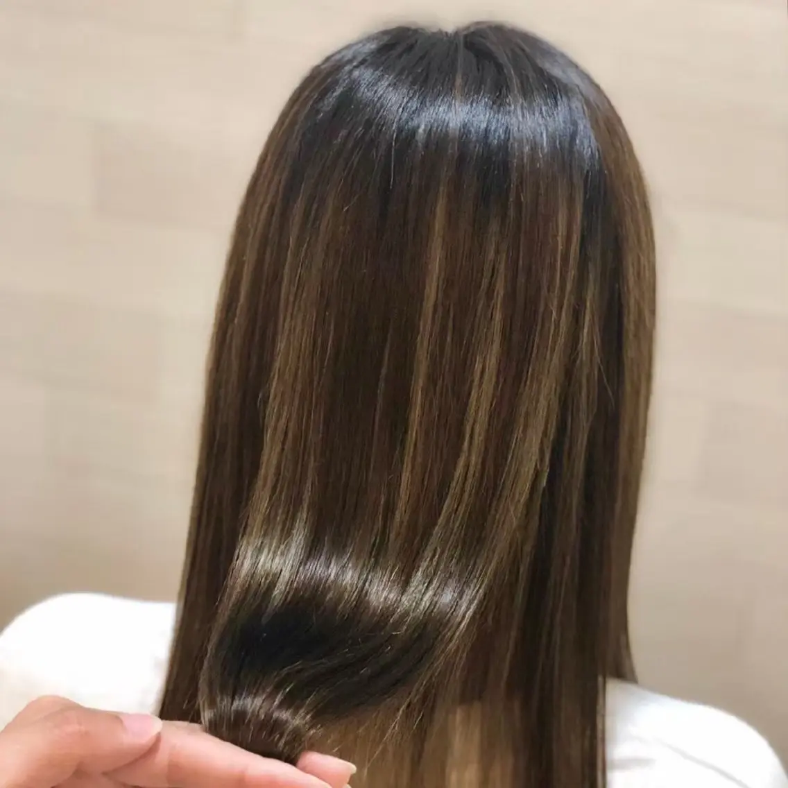 セミロング カラー 縮毛矯正/ワンカラー モデル募集🫧羽夏のヘアスタイル
