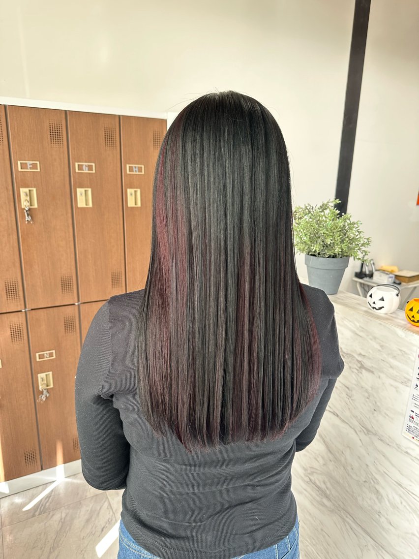 ロング カラー ヘアカラー トリートメント Lantana 前野心結のヘアスタイル
