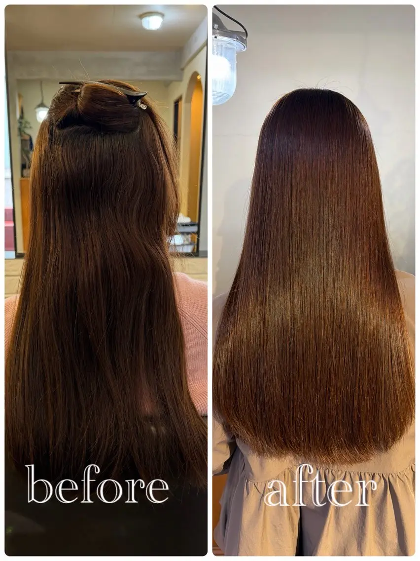 ロング 髪質改善 縮毛矯正 トリートメント 齋藤 リクのヘアスタイル