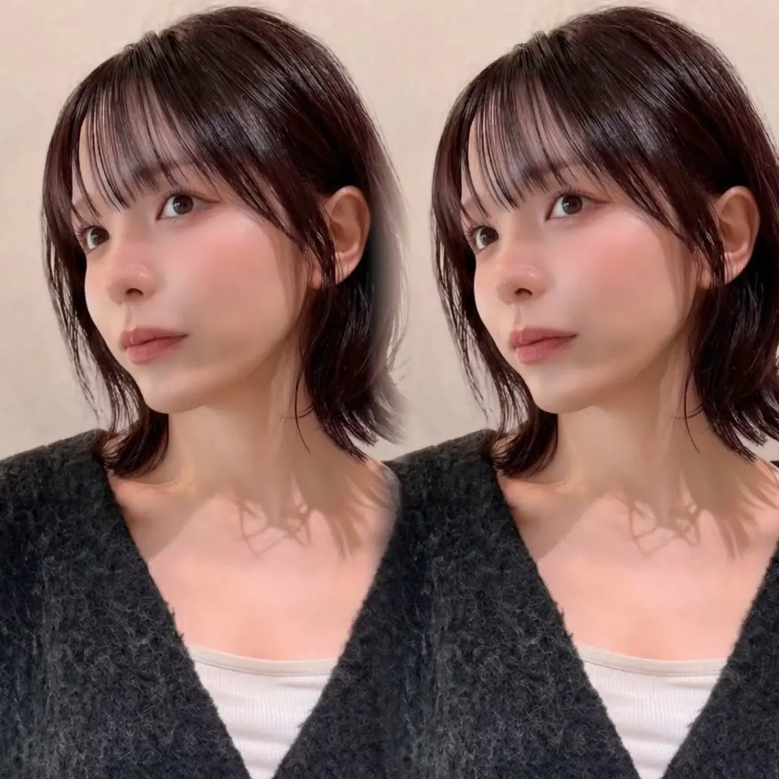 ミディアム カット ヘアカラー トリートメント 🦋高屋敷陸🦋 レイヤー/ハイトーンのヘアスタイル