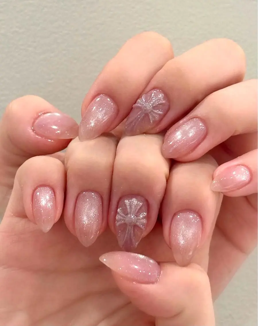 ネイル チークネイル ドット フレンチネイル グラデーション 韓国ネイル ハンドネイル Minette nailrinrinのネイルデザイン
