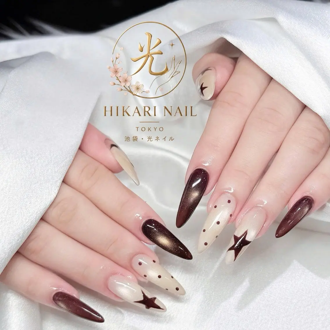 ネイル チークネイル 長さ出し フレンチネイル ガーリー ハロウィン ハンドネイル HikariNail Ikebukuroのネイルデザイン