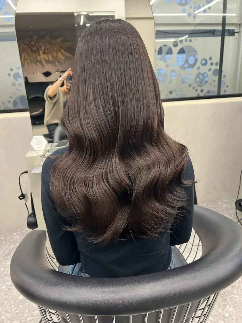 ロング カット ヘアカラー トリートメント 博多ベージュ 🐻松井傑のヘアスタイル