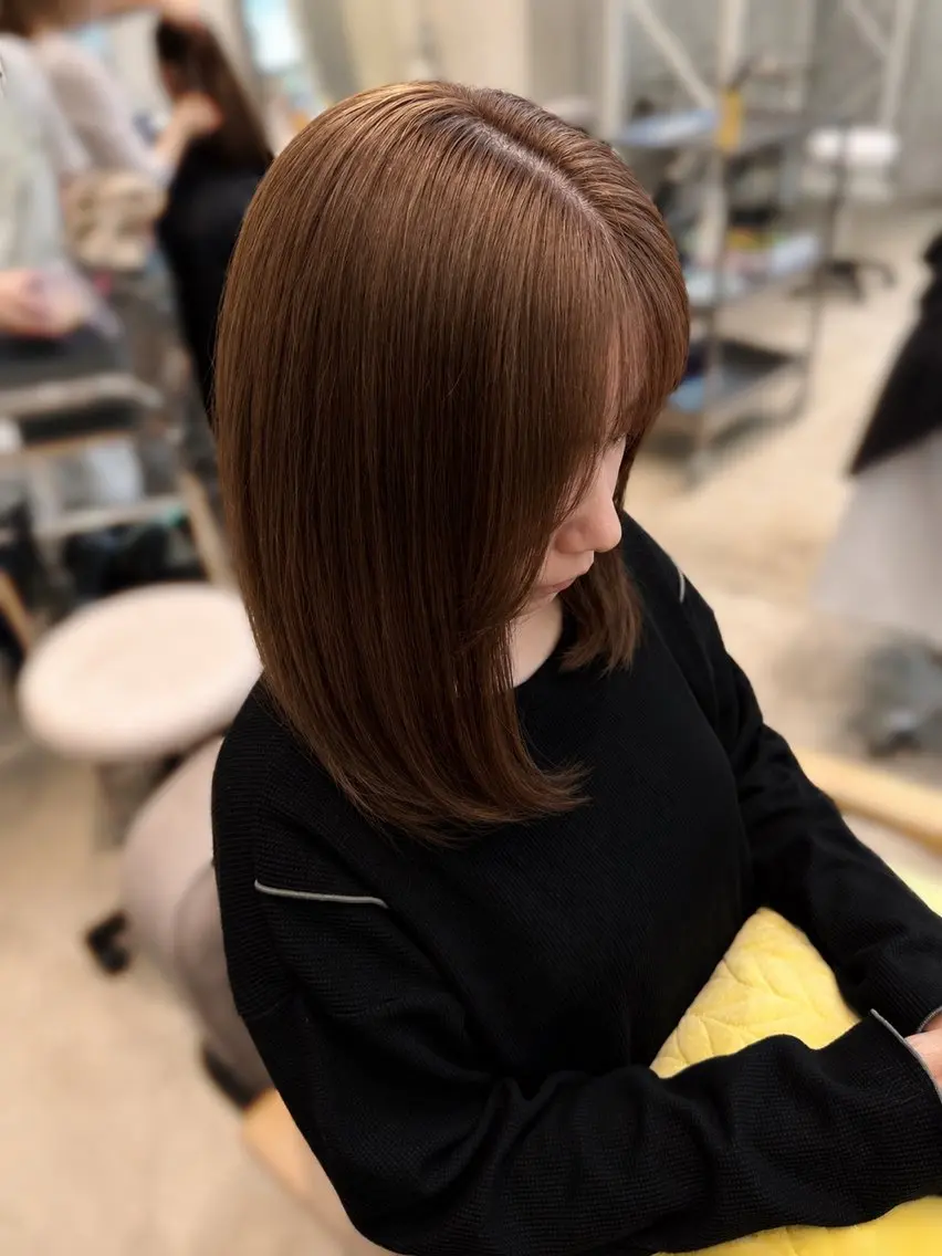 【三好の白髪ぼかしハイライト】カット+水素カラー+トリートメント+白髪ぼかしブリーチの写真