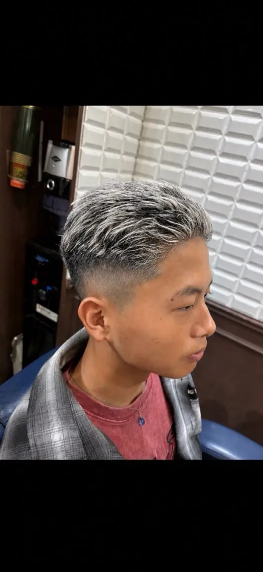 ショート メンズ メンズメッシュ カット ヘアカラー トリートメント ルピナス中田店長 山口大地のヘアスタイル