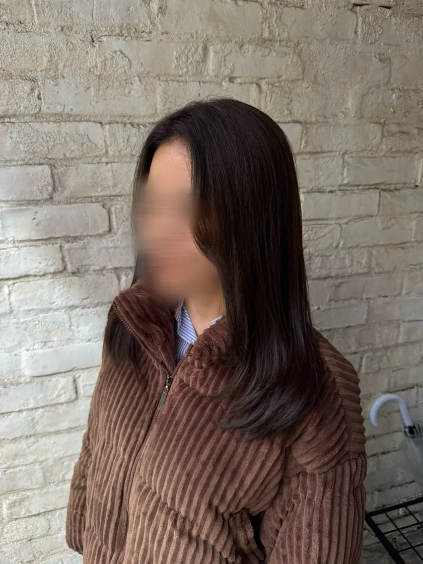 ミディアム レイヤーカット カット ヘアカラー 髪質改善/透明感 カラー高山奈夕のヘアスタイル