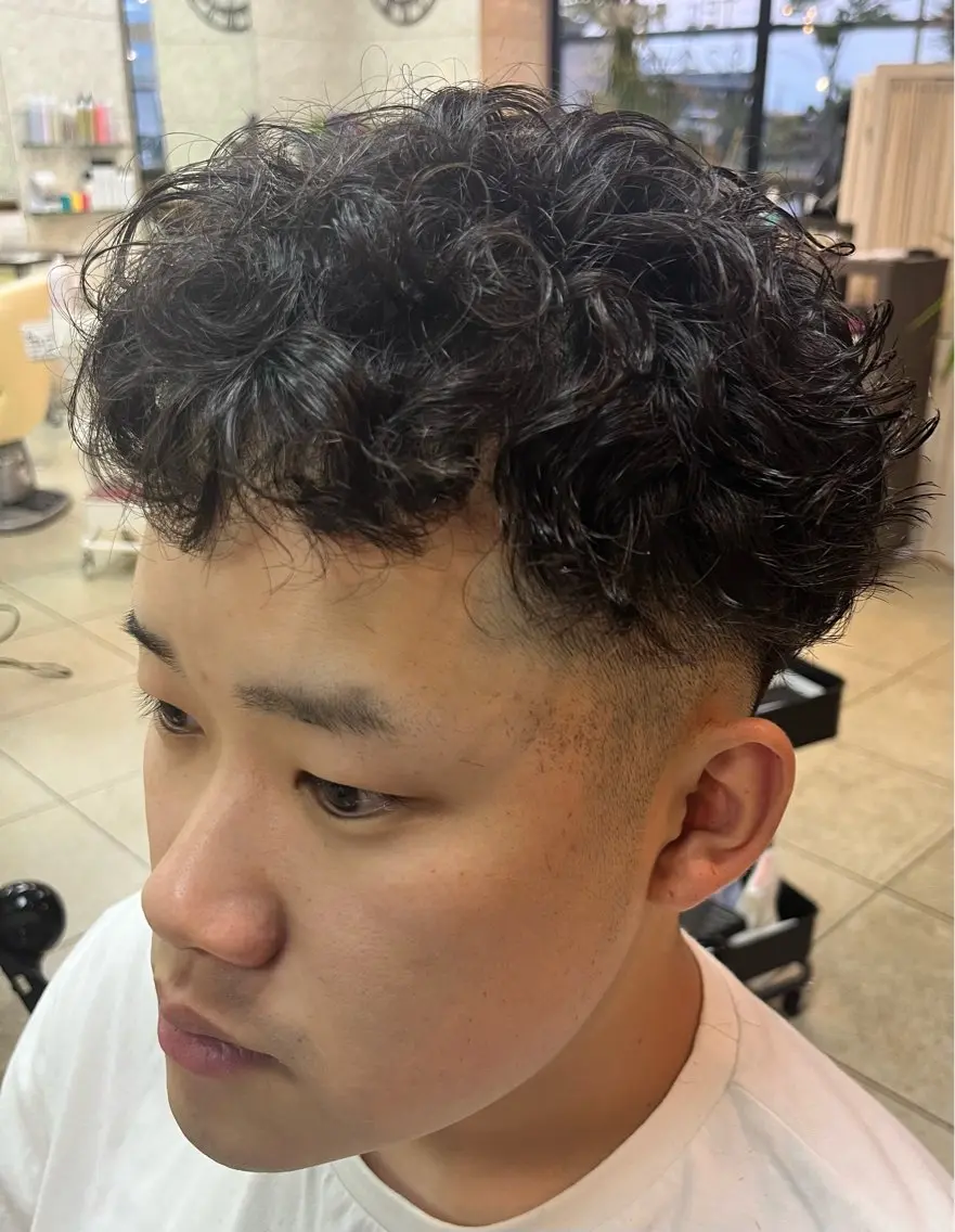 ショート パーマ メンズ パーマ 熊谷 拓海のヘアスタイル