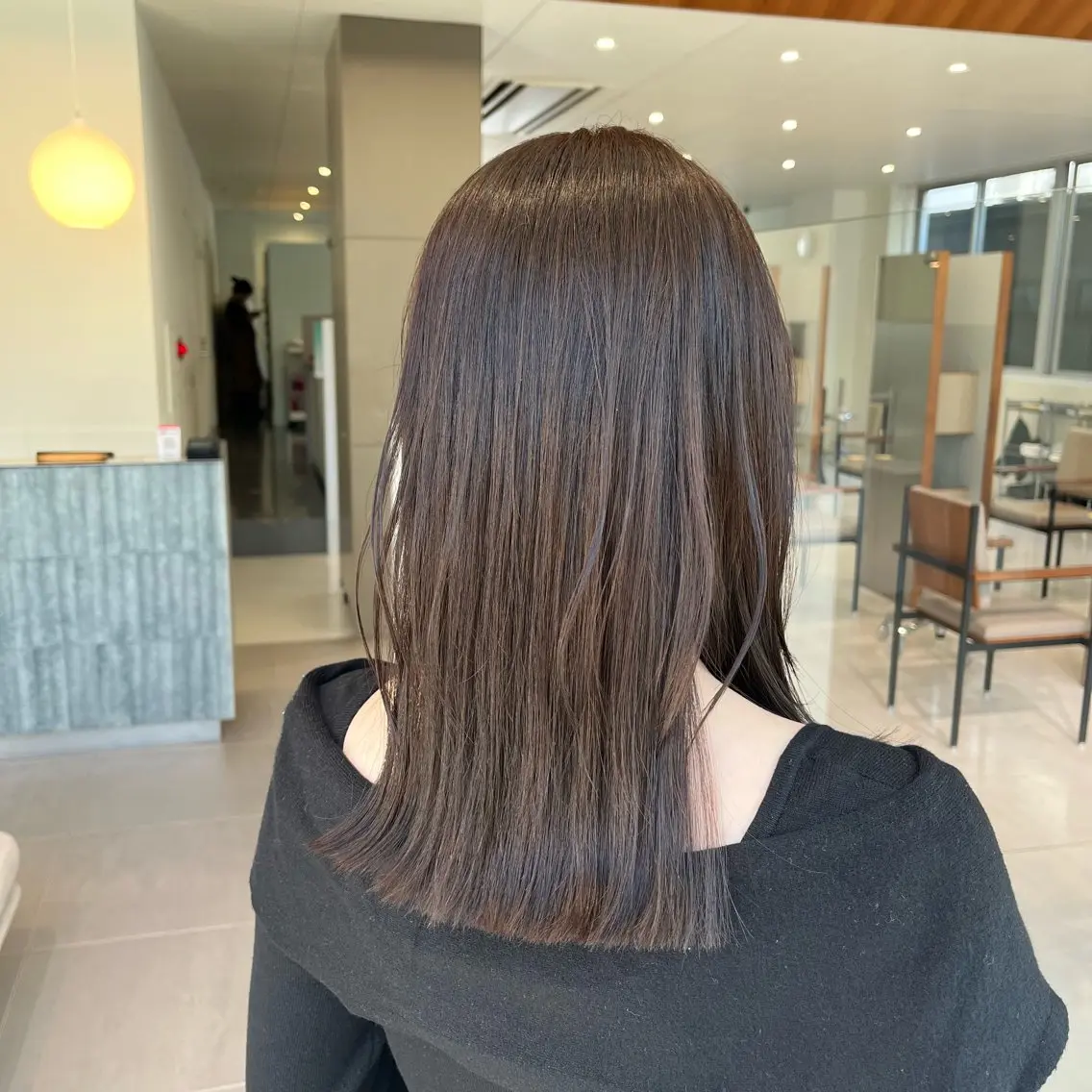 セミロング カラー ベージュカラー ブリーチ 透明感カラー ダブルカラー ヘアカラー トリートメント 髪質改善カラー/ボブ 🌻Mutsumiのヘアスタイル