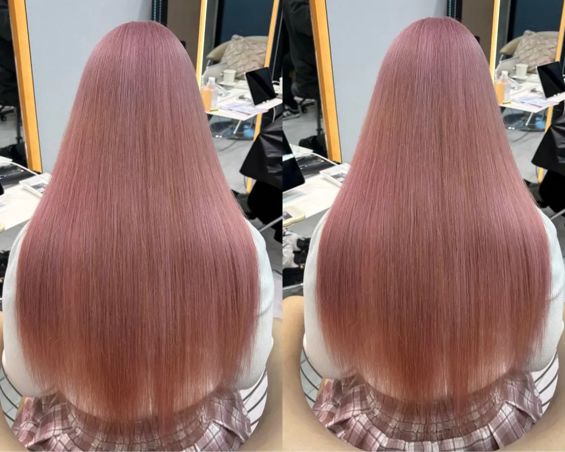 ロング カット ヘアカラー トリートメント 顔周り🇰🇷韓国 レイヤー/モエのヘアスタイル