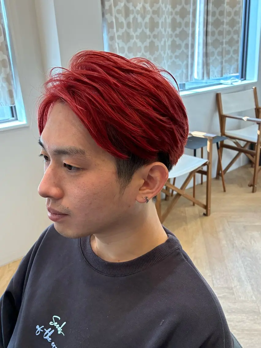 ショート メンズ ヘアカラー トリートメント 山際勇策 /岐阜美容師のヘアスタイル