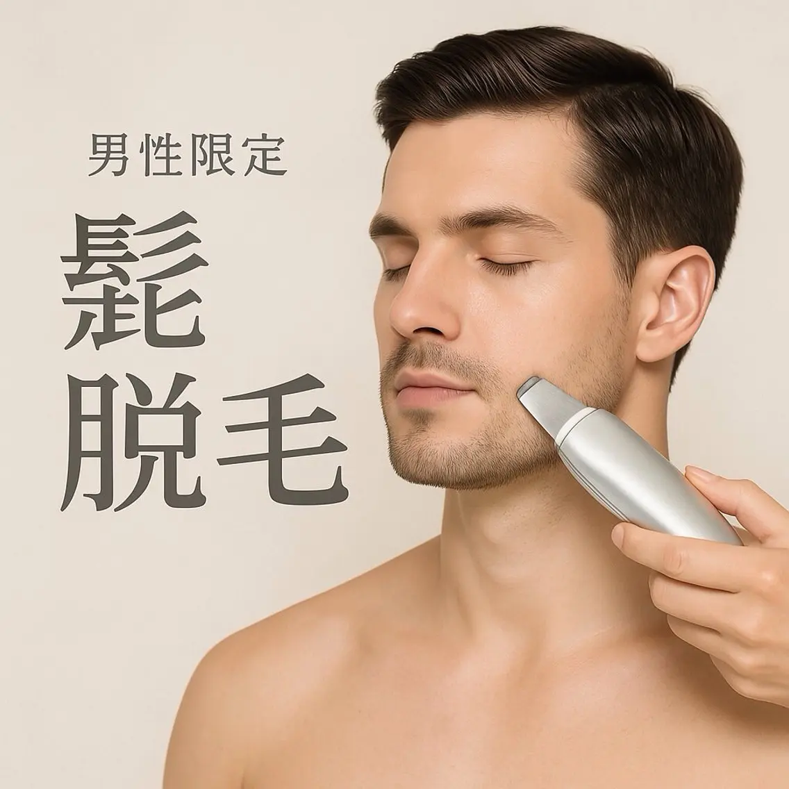 【男性限定】10分で終わる脱毛⁉️朝イチの髭剃りを楽に！！✨大人気部位髭脱毛🧔🏻‍♂️の写真