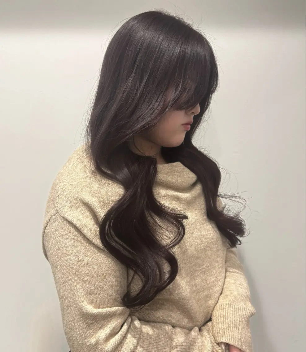 ロング カラー ブラウンカラー 透明感カラー ピンクカラー ピンクブラウン ヘアカラー 紅都🫧水光カラー ブラウンベージュ🫧のヘアスタイル