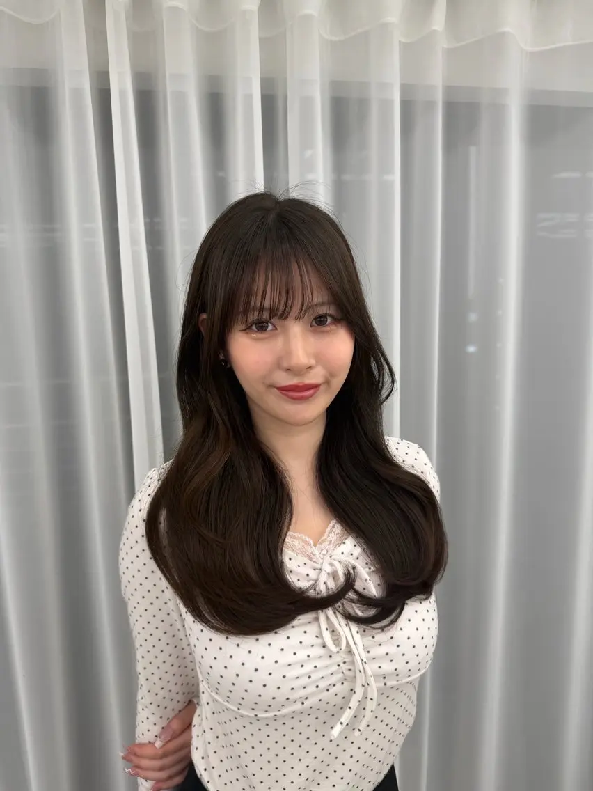 ロング カラー カット ヘアカラー トリートメント 顔まわりの神様✨ 透明感カラー藤嶋秀幸のヘアスタイル