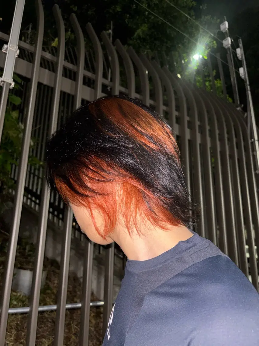 ミディアム カラー メンズ ヘアカラー リュウザキ シオンのヘアスタイル